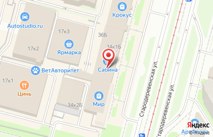 Престиж Моторс на Стародеревенской улице на карте