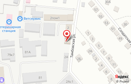 Магазин автозапчастей Контакт на Тамбовской улице на карте