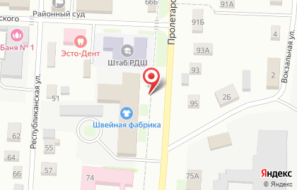 Киоск фастфудной продукции на Пролетарской улице на карте