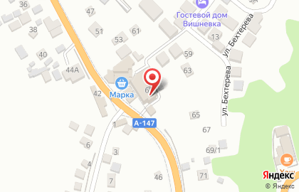 Супермаркет Магнит в Лазаревском районе на карте