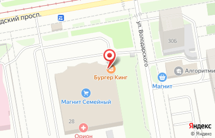 Ресторан быстрого питания Бургер Кинг на Ленинградском проспекте на карте