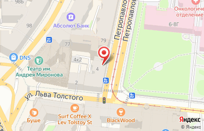 Итальянская химчистка-прачечная ГарантЪ на метро Петроградская на карте