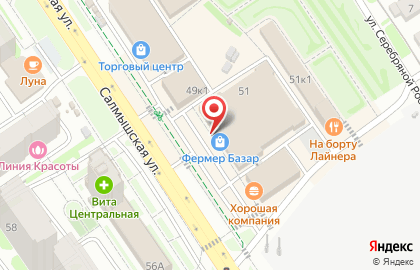 Рыбный маркет на Салмышской улице на карте