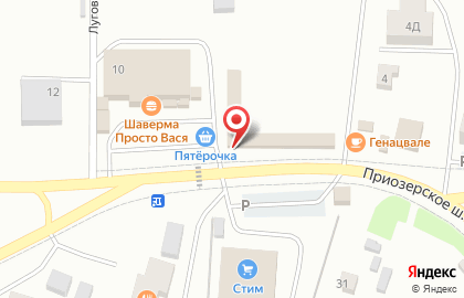 Табачная лавка на Приозерском шоссе на карте