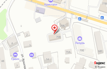 Гостиница Чайка в Калининграде на карте