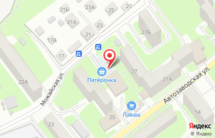 Супермаркет Пятерочка на Автозаводской улице на карте