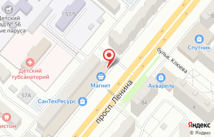 Букетная мастерская Лотос на проспекте Ленина на карте
