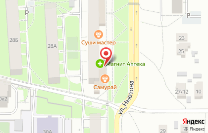 Супермаркет Верный в Фрунзенском районе на карте