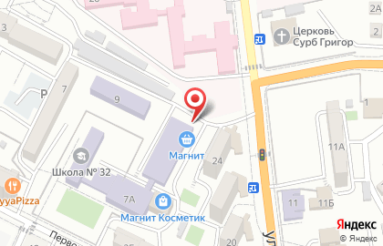 Киоск по продаже фруктов и овощей на Первомайской улице на карте
