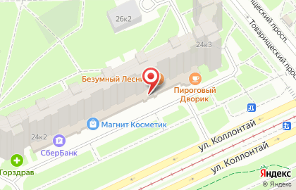 Компания по продаже дверей и пластиковых окон Империя Гранд на проспекте Большевиков на карте