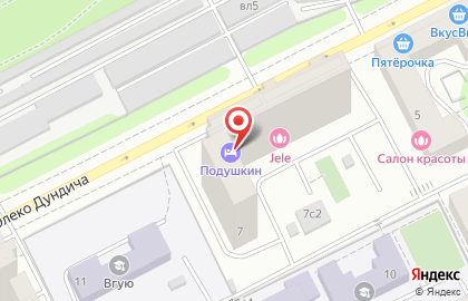 Отель Подушкин в Москве на карте