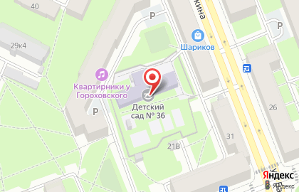 Детский сад №36 на улице Бабушкина на карте