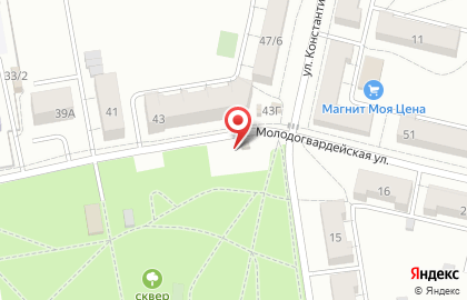 Магазин молочной и колбасной продукции на Молодогвардейской улице на карте