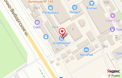 Торгово-строительная компания ДомМаркет в Санкт-Петербурге на карте