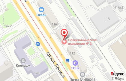 Детская городская больница № 1 на проспекте Ленина на карте