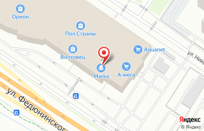 Салон сантехники от производителя MARKA Ванны & Мебель на улице Федюнинского на карте