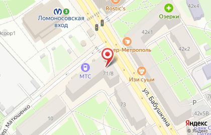 Золотой на Ломоносовской на карте