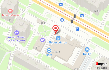 Магазин овощей и фруктов на Шлиссельбургском проспекте на карте