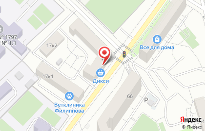 Супермаркет Дикси на 3-й Гражданской улице на карте