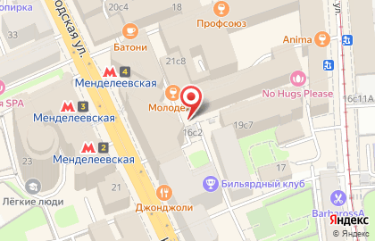 Центр косметологии Идеаль на Новослободской улице на карте