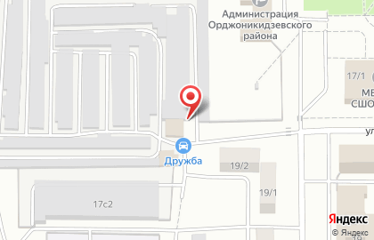 Гаражный кооператив Дружба в Орджоникидзевском районе на карте