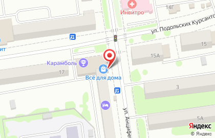 Мастерская по изготовлению ключей на улице Анциферова на карте