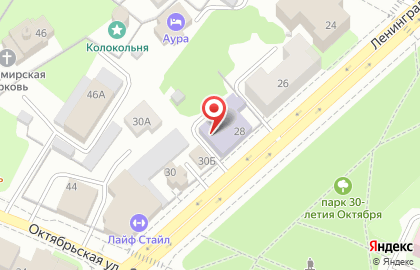 Детская музыкальная школа №4 на улице Ленинградской на карте