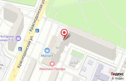 Участковый пункт полиции район Люблино на Краснодонской улице на карте