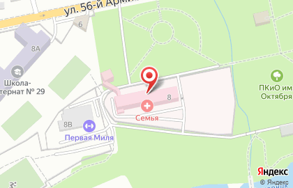 Медицинский центр Семья на Дачной улице на карте