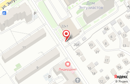 Строительная компания Технология на улице Энтузиастов на карте