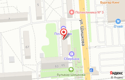 Служба заказа товаров аптечного ассортимента Аптека.ру на улице Шишкова, 65 на карте