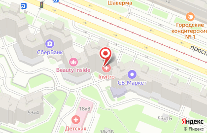 Медицинская компания Инвитро на Гражданском проспекте на карте