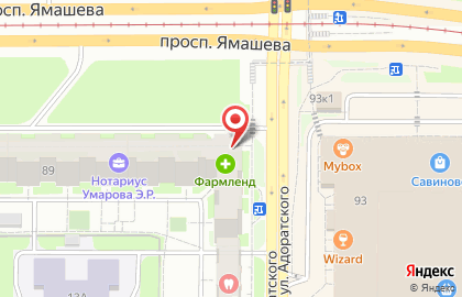 Киоск по продаже фруктов и овощей в Ново-Савиновском районе на карте