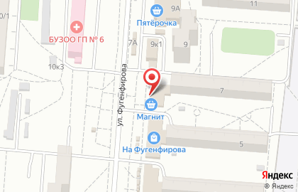 Супермаркет Магнит на улице Фугенфирова на карте