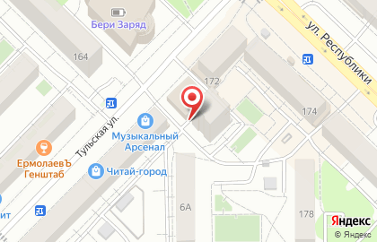 Садоводческий магазин Среди цветов на Тульской улице на карте