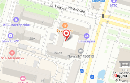 Ресторан Башкирия в Уфе на карте