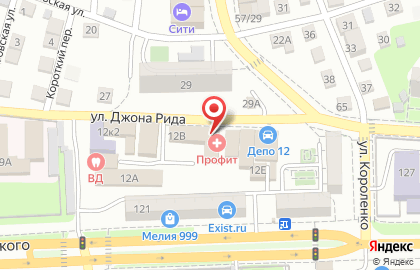 Служба заказа пассажирского легкового транспорта Таксолет в Астрахани на карте
