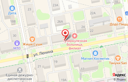 Городская библиотека на улице Ленина на карте