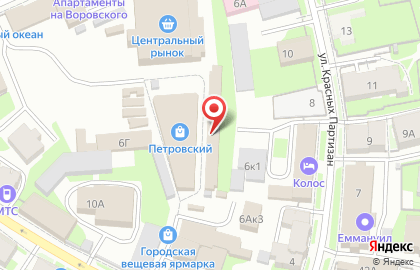 Пуговка на улице Воровского на карте