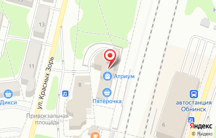 Магазин Комиссионка на Привокзальной площади в Обнинске на карте