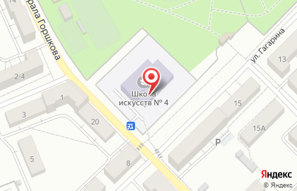 Детская школа искусств №4 в Зареченском районе на карте