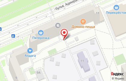 Звезда на бульваре Адмирала Ушакова на карте