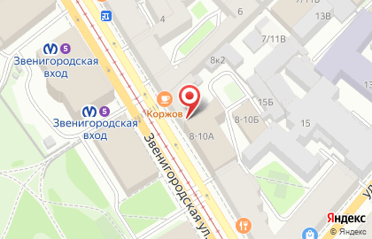 Лайн на Звенигородской улице на карте