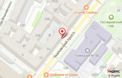 Супермаркет ДИКСИ на Чкаловском проспекте на карте