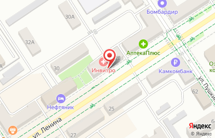 Медицинская компания Инвитро на улице Ленина на карте