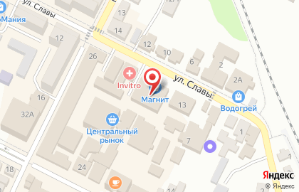 Медицинская компания Инвитро на проспекте Славы на карте