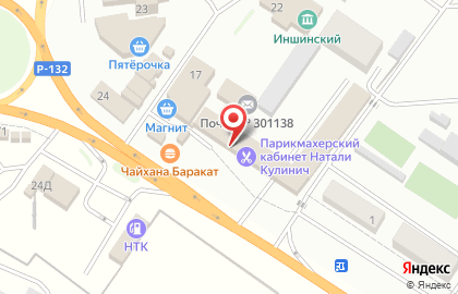 Парикмахерская в Туле на карте