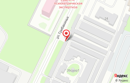 Шиномонтажная мастерская на ул. Грибакиных, 24Б на карте