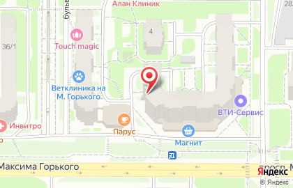 Интим-магазин Клубничка на проспекте Максима Горького на карте