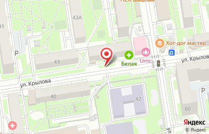Пивзавод на улице Крылова на карте